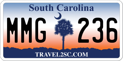 SC license plate MMG236