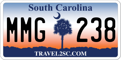SC license plate MMG238