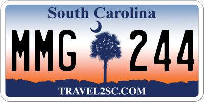 SC license plate MMG244