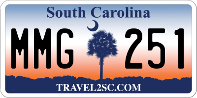SC license plate MMG251