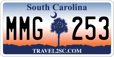 SC license plate MMG253