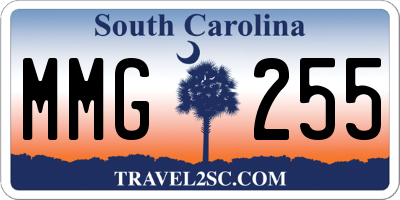 SC license plate MMG255