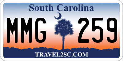 SC license plate MMG259