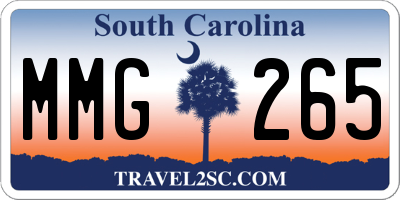 SC license plate MMG265