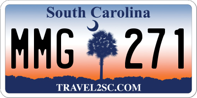 SC license plate MMG271