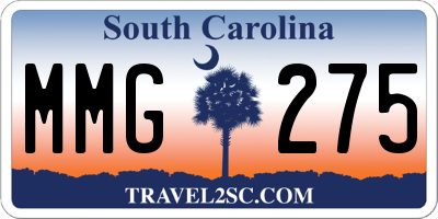 SC license plate MMG275