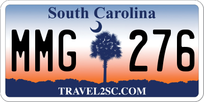 SC license plate MMG276