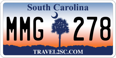 SC license plate MMG278