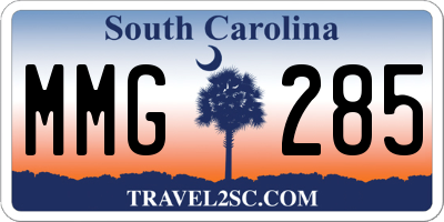 SC license plate MMG285