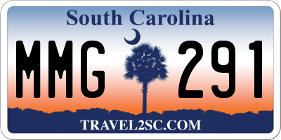 SC license plate MMG291