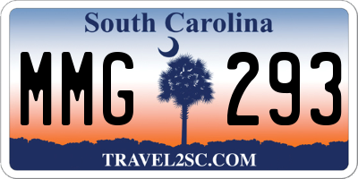 SC license plate MMG293
