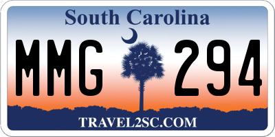 SC license plate MMG294