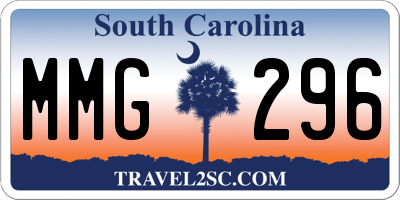 SC license plate MMG296