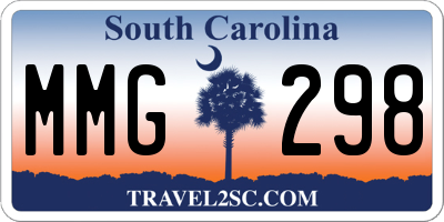 SC license plate MMG298