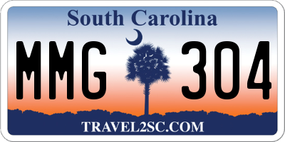 SC license plate MMG304