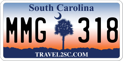 SC license plate MMG318