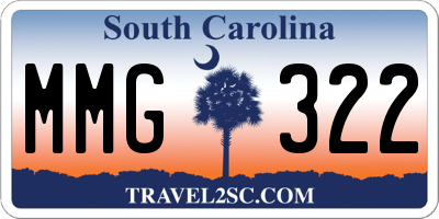 SC license plate MMG322