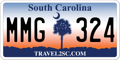 SC license plate MMG324