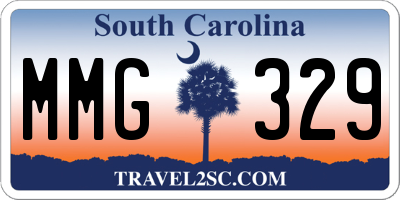 SC license plate MMG329