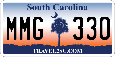 SC license plate MMG330