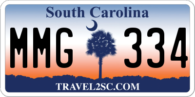 SC license plate MMG334