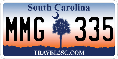 SC license plate MMG335