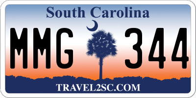 SC license plate MMG344