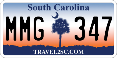 SC license plate MMG347