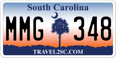 SC license plate MMG348