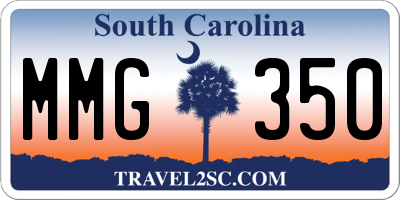 SC license plate MMG350
