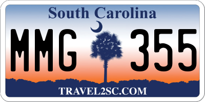 SC license plate MMG355
