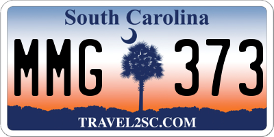 SC license plate MMG373