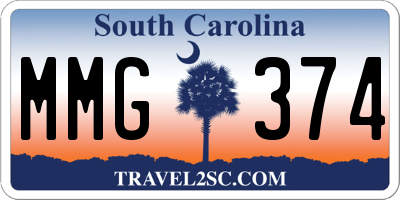 SC license plate MMG374