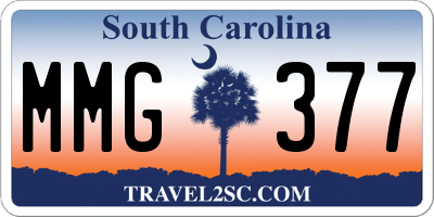 SC license plate MMG377
