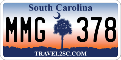SC license plate MMG378