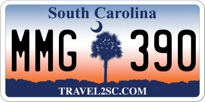 SC license plate MMG390