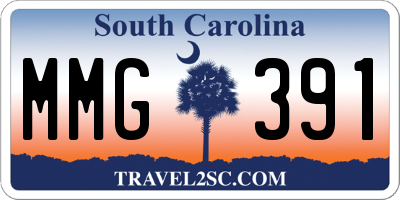SC license plate MMG391