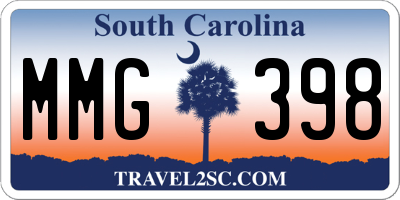 SC license plate MMG398