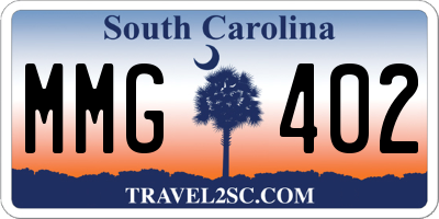 SC license plate MMG402