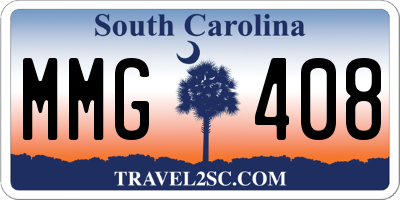 SC license plate MMG408