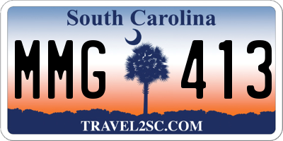 SC license plate MMG413