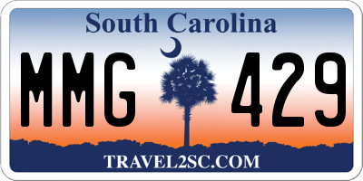SC license plate MMG429