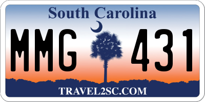 SC license plate MMG431
