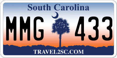 SC license plate MMG433