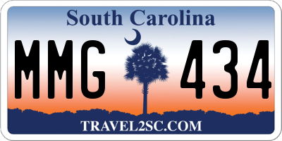SC license plate MMG434
