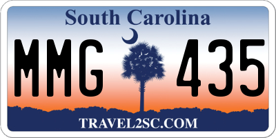 SC license plate MMG435