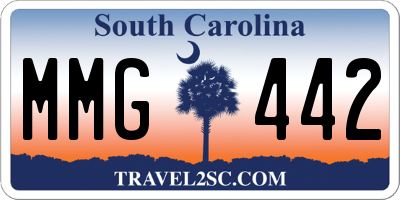SC license plate MMG442