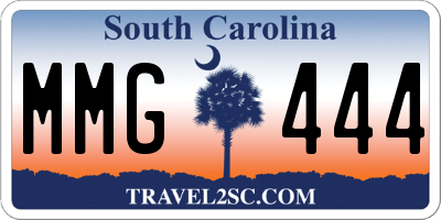 SC license plate MMG444