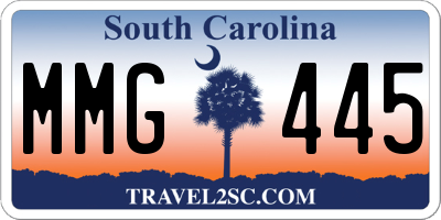 SC license plate MMG445