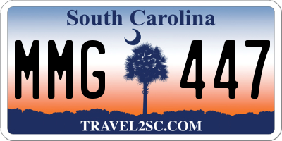 SC license plate MMG447